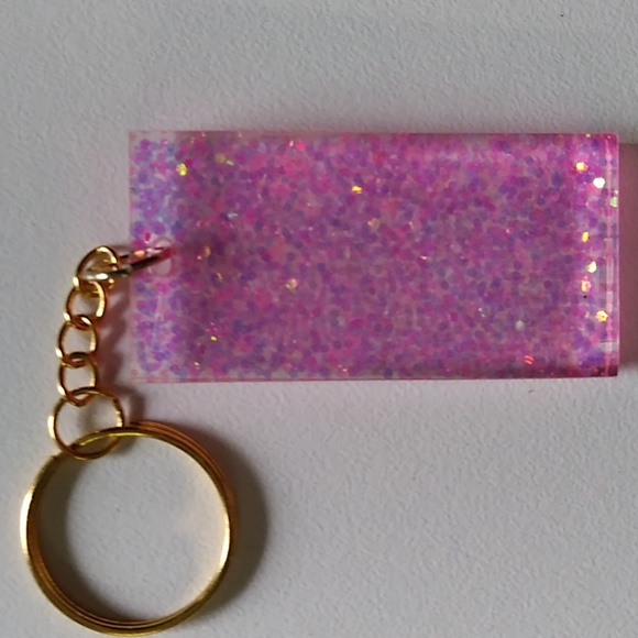 Accessories - Handmade Glitter Pink Keychain